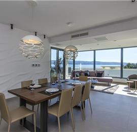 5 bedroom beachfront villa with heated pool near Omis, sleeps 9